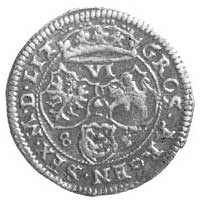 szóstak 1585, Wilno, Aw: Popiersie i napis, Rw: Trzy tarcze i napis, Kop. II.a. -RR-, Cz. 741 R2, ..