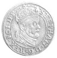 grosz 1578, Gdańsk, Aw: Popiersie i napis, Rw: Herb Gdańska i napis, Kop. I. -R-, Cz. 619.
