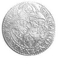 szóstak 1596, Malbork, Aw: Popiersie i napis, Rw: Tarcze pod koroną i napis, Kop. V.l. -R-, Cz. 972.