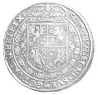 talar 1628, Bydgoszcz, Aw: Półpostać i napis, Rw: Tarcza herbowa pod koroną i napis, Kop. III.5a.,..