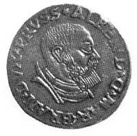 trojak 1535, Królewiec, Aw: Popiersie i napis, R