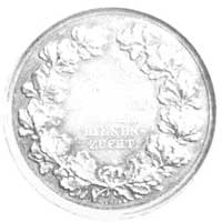 medal pszczelarski br., sygnowany G. Loos, (srebro, ale waga 19,0 g).