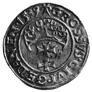 grosz 1539, Gdańsk, j.w., Gum.565, Kurp.482 R