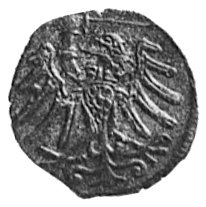 denar b.d., Toruń, Aw: Orzeł Prus Król., Rw: Korona i litera S, miecz z lewej strony, Gum.518, Kurp.229 R2, T.2
