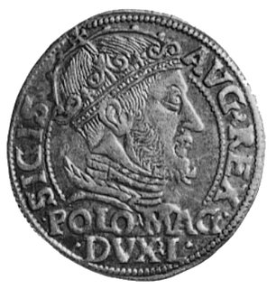 grosz na stopę polską 1548, Wilno, j.w., Gum.610, Kurp.764 R, moneta rzadko spotykana w tym stanie zachowania