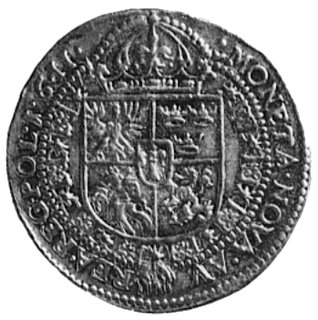 dukat 1611, Kraków, Aw: Popiersie i napis, Rw: P
