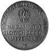medal pamiątkowy sygnowany J. AUMILLER, wybity w 1937 roku Mennicy Państwowej, Aw: Popiersie prezy..