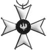 krzyż Orderu Odrodzenia Polski 1918 IV klasy (bez wstążki), tombak złocony i emaliowany 54 x 54 mm..