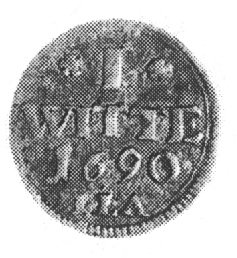 wit 1690, Szczecin, Aw: Gryf i napis, Rw: Nomina