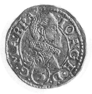 3 krajcary 1610, Aw: Popiersie Jana Jerzego von Ansbach i napis, Rw: Wielopolowa tarcza herbowa i napis, FbSg.3343