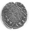 Antiochia- Bohemund III 1149-1163, denar, Aw: Popiersie rycerza w kolczudze i hełmie i napis: BOAN..