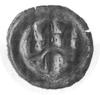 Brandenburgia, margrabiowie askańscy po 1300 r., brakteat; Trzy wieże, poniżej głowa, Bahr.271, og..