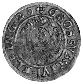 grosz 1620, Elbląg- okupacja szwedzka, Aw: Popie