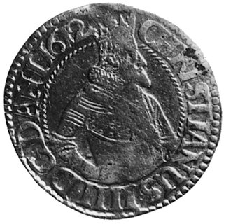 Christian IV 1588-1648, 1 marka 1612, Aw: Półpostać króla, w otoku napis, Rw: Nominał, poniżej tarcza herbowa,w otoku napis, Hede 99A