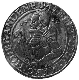 Albert Młodszy 1543-1557, talar 1548, Aw: Popier