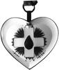 odznaczenie honorowe PCK- komandoria; kryształ w kształcie serca, w środku krzyż z kroplą krwi na ..