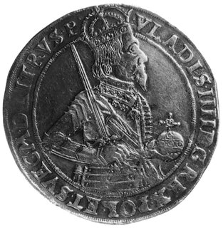 talar 1633, Toruń, Aw: Półpostać króla i napis, Rw: Herb Torunia i napis, Dav.4374, H-Cz.1746 R3, T.10