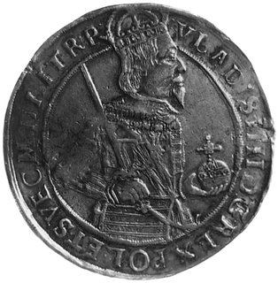 talar 1635, Toruń, Aw: Półpostać króla i napis, Rw: Herb Torunia i napis, Dav.4374, H-Cz. 10302 R, patyna