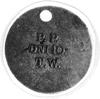 moneta z otworem majątku Poturzyn (obecne woj. zamojskie), Aw: Napis POTURZYN, Rw: Napis P.P./DNI ..