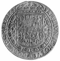 talar 1628, Bydgoszcz, Aw: Popiersie w koronie i napis, Rw: Wielopolowa tarcza herbowa i napis, Ku..