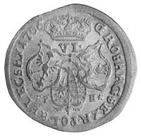 szóstak 1706, Lipsk, j.w., Kop. 302 II 3a-RR-, Merseb. 1654.