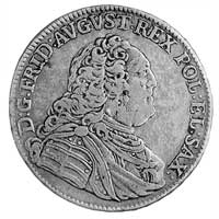 gulden 1763, Drezno, Aw: Popiersie i napis, Rw: Tarcze herbowe i napis, Kop. 318 I D-R-, Dav. 831.