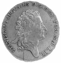 półtalar 1774, Warszawa, j.w., Plage 359, T. 18, niewielka wada krążka, rzadka moneta.
