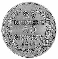 25 kopiejek=50 groszy 1848, Warszawa, j.w., Plage 387.