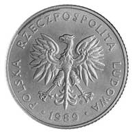 20 złotych 1989, Warszawa, jak moneta obiegowa, napis PRÓBA na rewersie, miedzionikiel, 5,93g, Par..