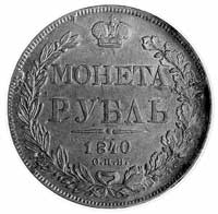 rubel 1840, Petersburg, Aw: Orzeł dwugłowy, Rw: 