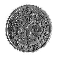 szóstak 1681, Kraków, j.w., litera C poniżej daty, Gum. 2002, Kurp. 1200 R6.