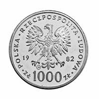 1000 złotych 1982, Szwajcaria, Papież Jan Paweł II, Parchimowicz 338b, złoto 3,37g.
