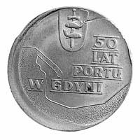 10 złotych 1972, 50 Lat Portu w Gdyni, wybite przesuniętym stemplem, duża ciekawostka.