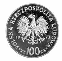 100 złotych 1973, Mikołaj Kopernik (mała głowa), napis PRÓBA na rewersie, Parchimowicz P-354a, sre..
