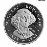 100 złotych 1973, Mikołaj Kopernik (mała głowa), napis PRÓBA na rewersie, Parchimowicz P-354a, sre..