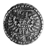 denar 1584, Gdańsk, Kurp. 370 R2, Gum. 786.