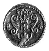 denar 1584, Gdańsk, Kurp. 370 R2, Gum. 786.