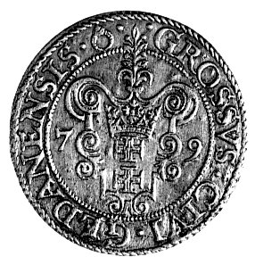 dukat 1610, Gdańsk, na rewersie znak mincerski łapa niedźwiedzia, H-Cz. 1266 R, Fr. 10, T.16, waga 3.51.