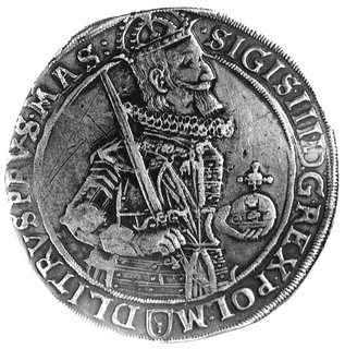 talar 1630, Bydgoszcz, herb Półkozic pod popiersiem króla, ciekawa odmiana napisowa, Kurp. -, Dav. 4316.