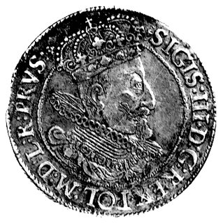 ort 1615, Gdańsk, popiersie króla z kryzą, Kurp.