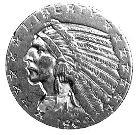 5 dolarów 1909, Filadelfia, Fr. 120, 8,35g.