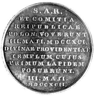 medal autorstwa Holzhäusera wybity z okazji budowy kościoła św. Opatrzności 1792 r., Aw: Popiersie króla w prawo