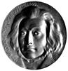 medal Mickiewicza autorstwa A. Madeyskiego 1913 r., Aw: Popiersie z długimi włosami na wprost i na..