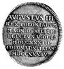 August III- medal koronacyjny 1733 r., Aw: Korona i napis wokół: MERVIT ET TVEBITVR, Rw: Poziomy n..