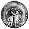 alegoryczny medal autorstwa Jana Kittela, Aw: Dwa gołąbki na gałęzi, sygn.I.K., i napis: LIBE SIGE..
