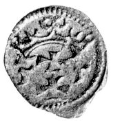 denar 1555, Gdańsk, Kurp. 926 R3, Gum. 640, T.8.