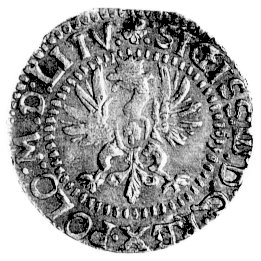grosz 1615, Wilno, literki HW pod Pogonią, Kurp. 2094 R5, Gum. 1321, T. 6, lekko niedobita pięknie zachowana i rzadka moneta.