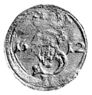 dwudenar 1612, Wilno, omyłkowa data, bowiem Krzysztof Naruszewicz herbu Wadwicz był podskarbim litewskim w latach 1618-1631, Kurp. 1943 R4, rzadka moneta.