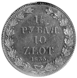 1 1/2 rubla = 10 złotych 1835, Sankt Petersburg, Plage 323.