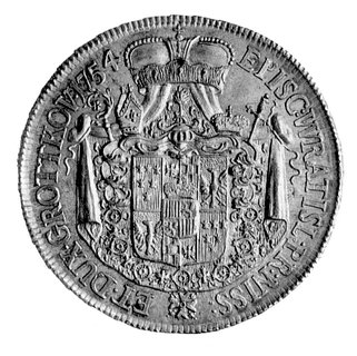 półtalar 1754, Nysa, F.u S. 2780, rzadka moneta, wyśmienity gabinetowy stan zachowania, piękna stara patyna.